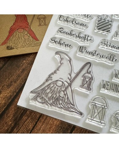 Wichtel-Stempelset – 16 Texte & Motive für Karten & DIY