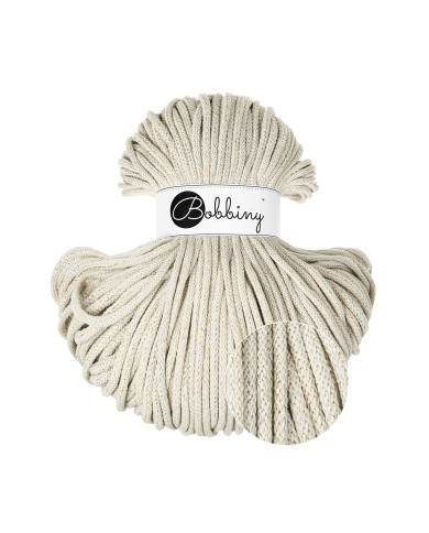 Shiny Cashmere Beige / Flechtkordel 5 mm