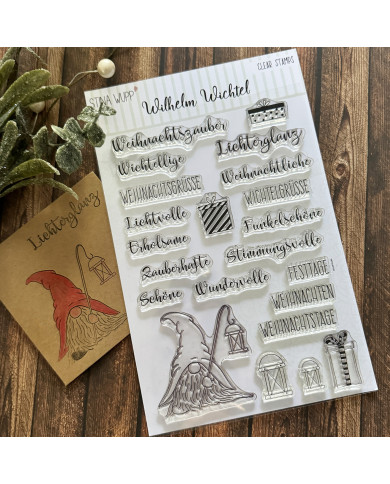 Wichtel-Stempelset – 16 Texte & Motive für Karten & DIY