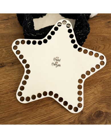 Häkelboden Sternenform aus Holz – DIY-Häkelkörbe