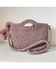 Handgemachte Tasche aus recycelter Baumwollkordel