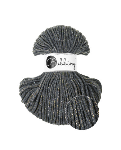 Shiny Charcoal / Flechtkordel 3mm