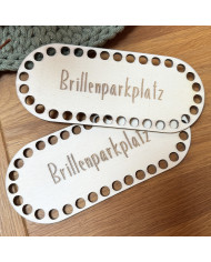 DIY Häkelkorb Holz-Boden – Dein Wunschtext Gravur