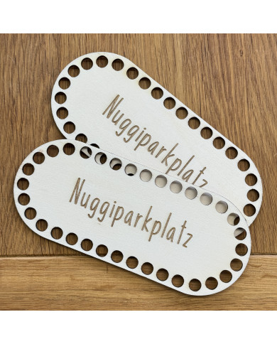 DIY Häkelkorb Holz-Boden – Dein Wunschtext Gravur
