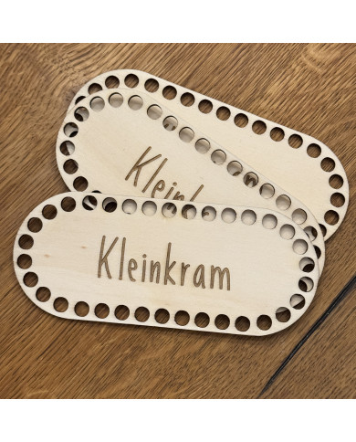 DIY Häkelkorb Holz-Boden – Dein Wunschtext Gravur